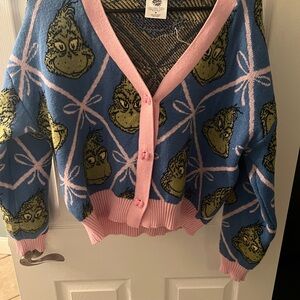 Dr. Seuss Pink and Blue Grinch Cardigan